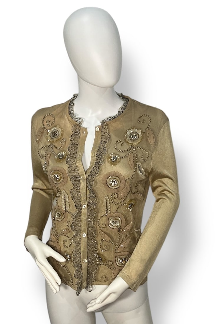 VALENTINO Sweater, Silk Rhinestones (1 of 3)