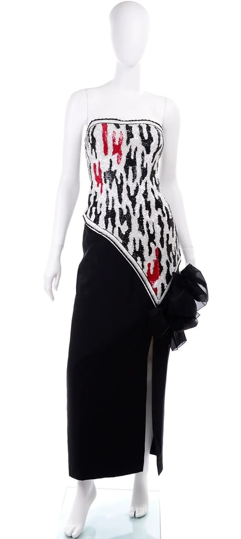 A Vintage 1980s ANN LAWRENCE Sequin Evening Gown (1 of 7)