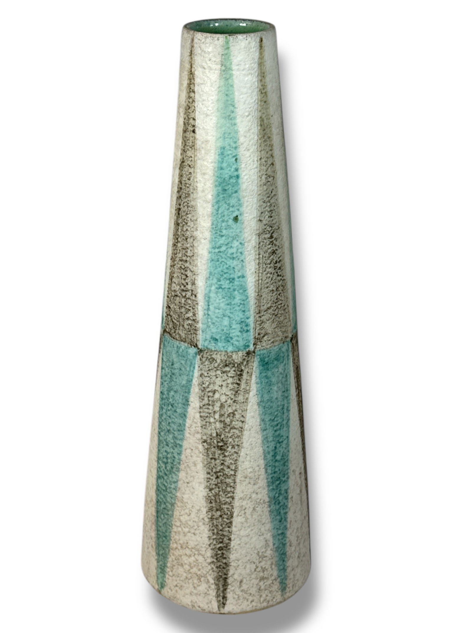 Mid Century RAYMOR Italy Vase, Attr. MARCELLO FANTONI: Attributed to Marcello Fantoni. 17" H x 5.25" diameter.