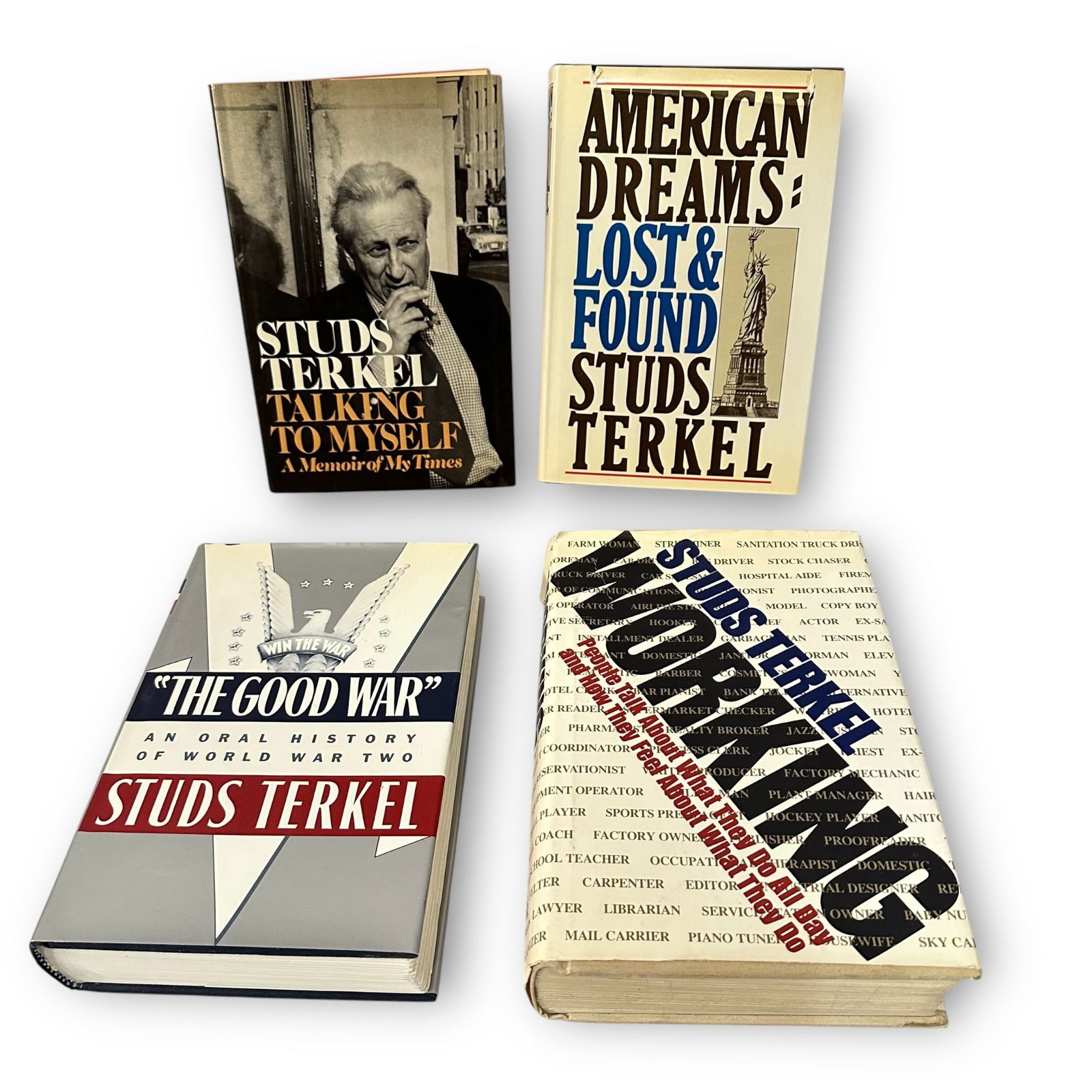 STUDS TERKEL Signed Set of Four Books (1 of 3)