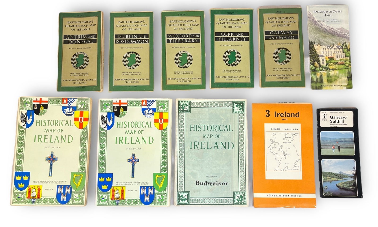 Collection 1960's Historical Illustrated Ireland Maps, BUDWEISER (1 of 7)