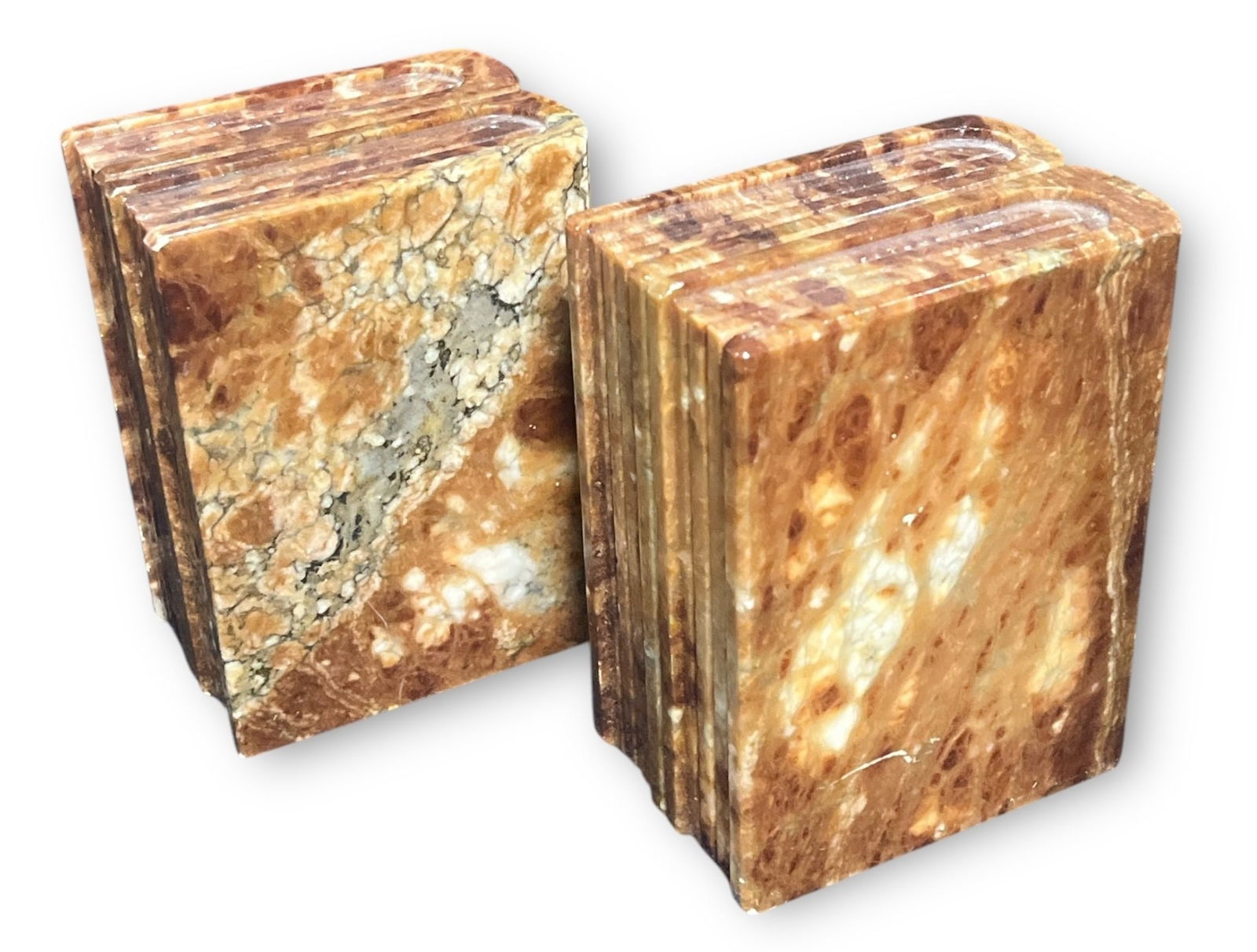 A Pair of Italian Brown Marble Bookends (1 of 5)