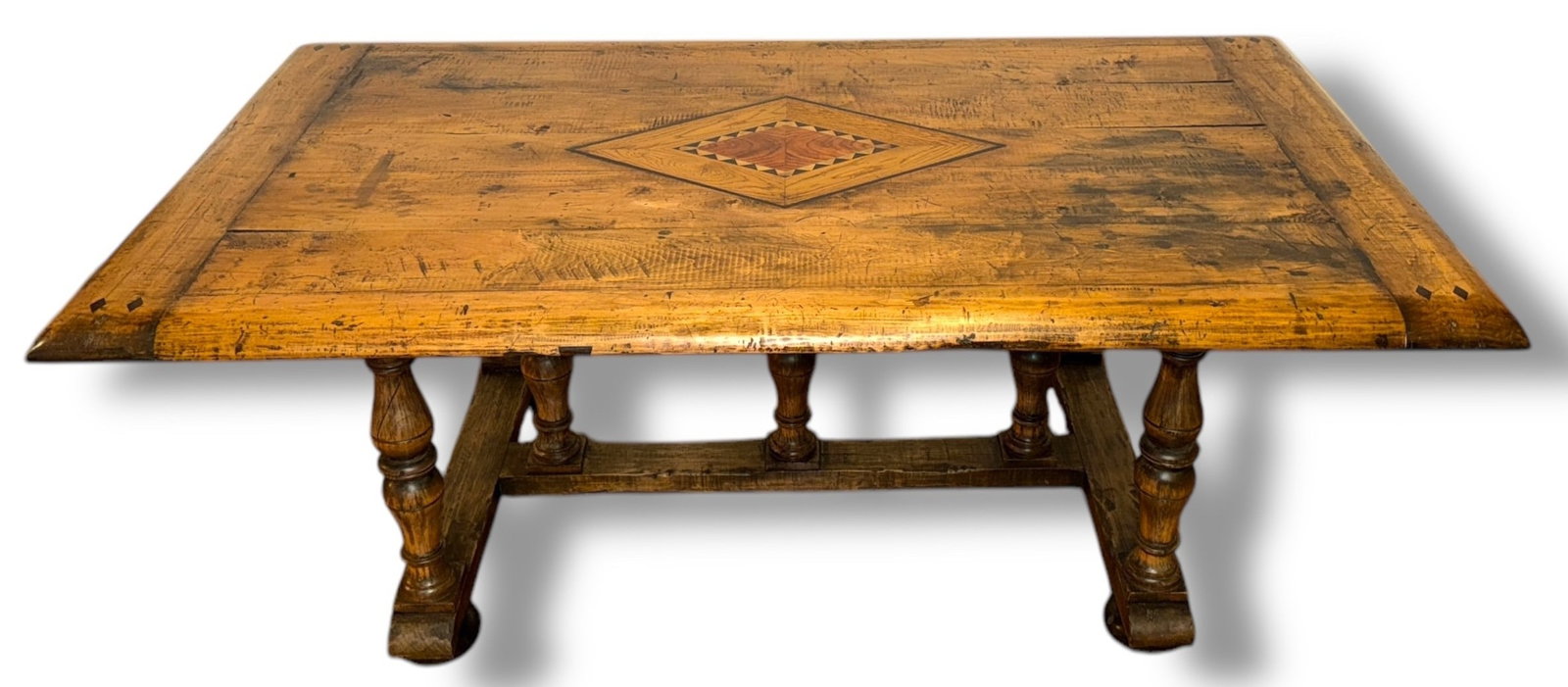 A MIKE BELL Dining Table: 31" H x 80" L x 45" D.