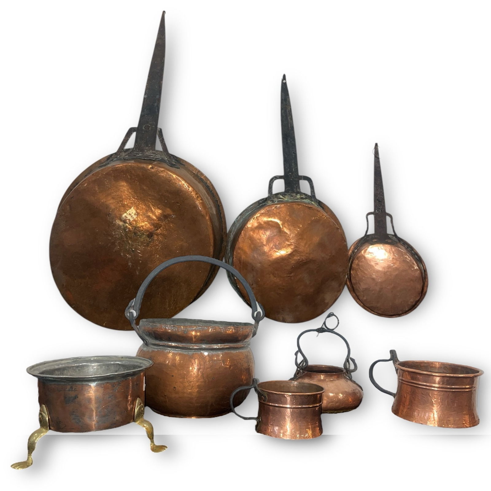 Collection of Antique Copper Pots & Pans, Turkish (1 of 7)