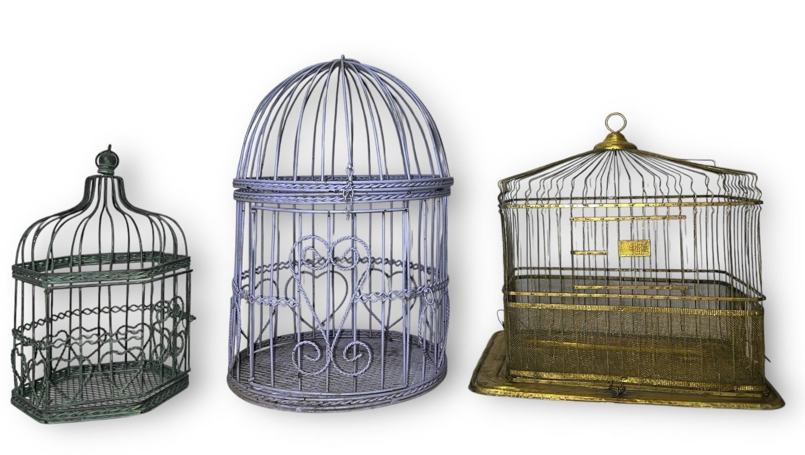 Three Vintage Bird Cages (1 of 6)