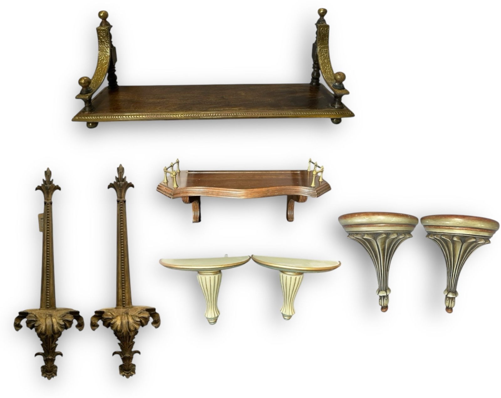 A Large Assortment of Recency Wall Shelves and Sconces (1 of 14)
