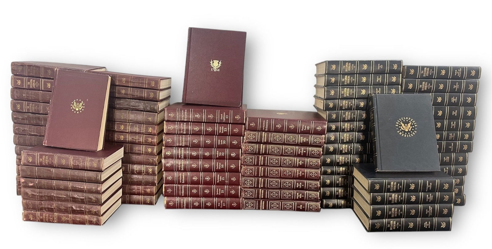 Large Lot Leather Bound Encyclopedias (1 of 5)