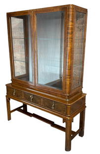 An Exceptional Art Deco Display Cabinet: 66" H x 47.5"W x 17.25"D , exceptional quality