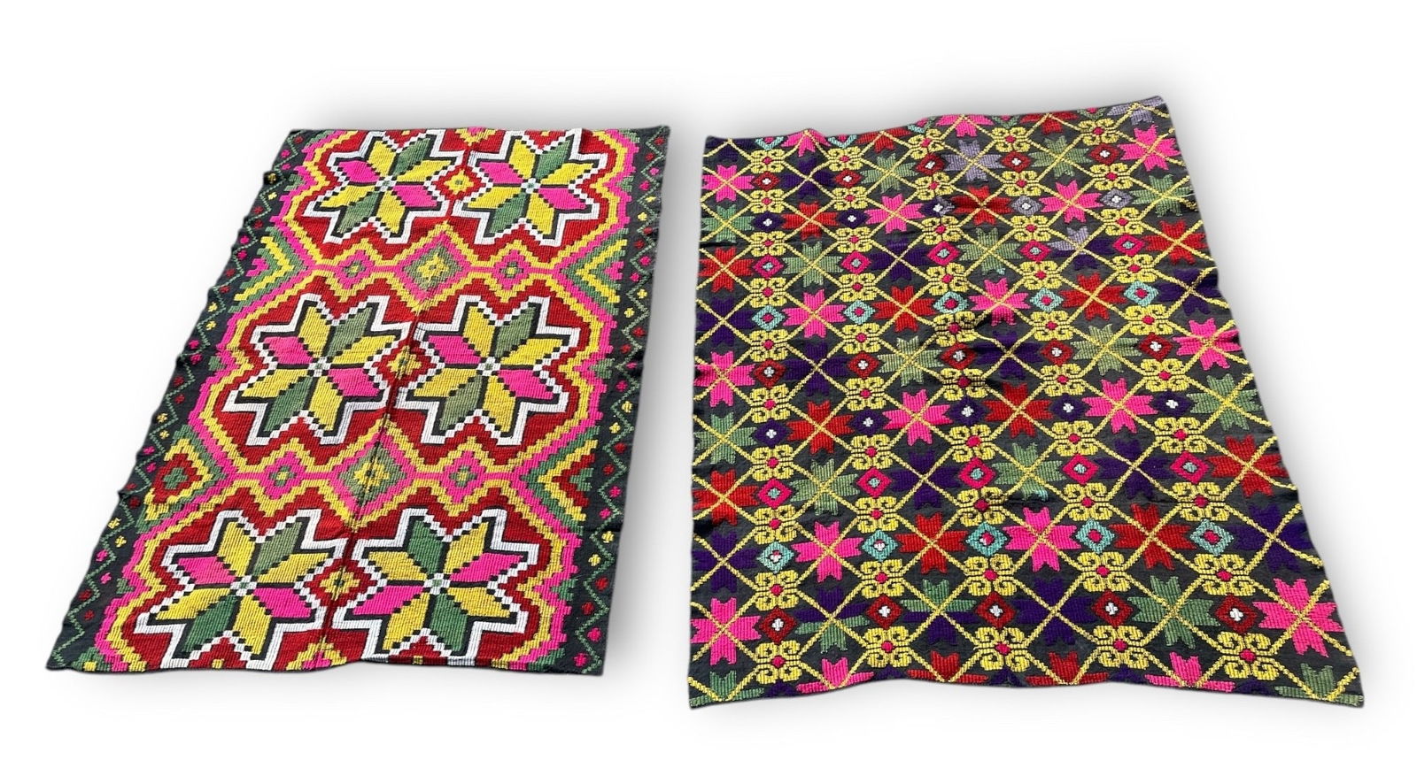 Two Suzani Embroidered Textile Fragments (1 of 5)