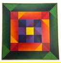 ROBERT APPEL "Squares Within Squares" Mid Century Color Study Oil on Canvas