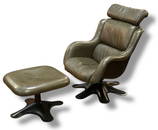 YRJO KUKKAPURO "Karuselli" Lounge Chair & Ottoman