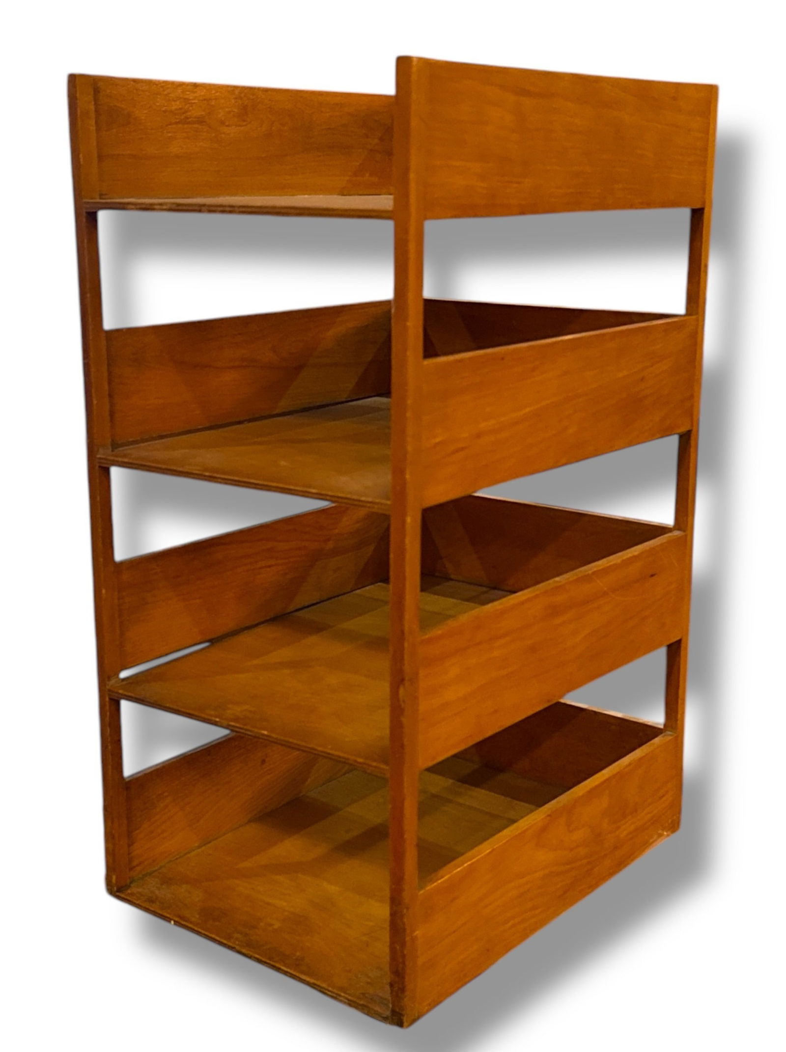 Early Mid Century File Organizer, GEORGE NELSON ?: Possibly early George Nelson for Herman Miller. 22.5" H x 11" W x 14" D.