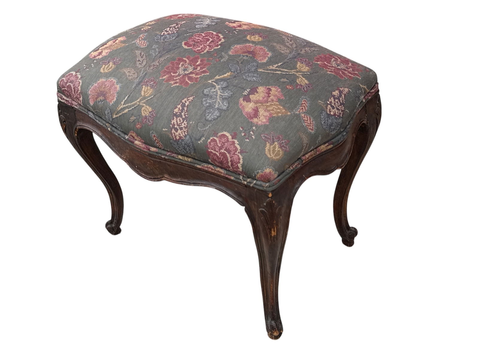 A French LOUIS XV Style Hand Carved Footstool (1 of 3)