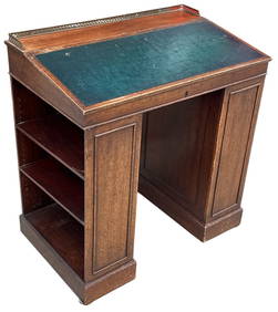 Antique Mahogany Leather Top Writing Desk (1 of 5)