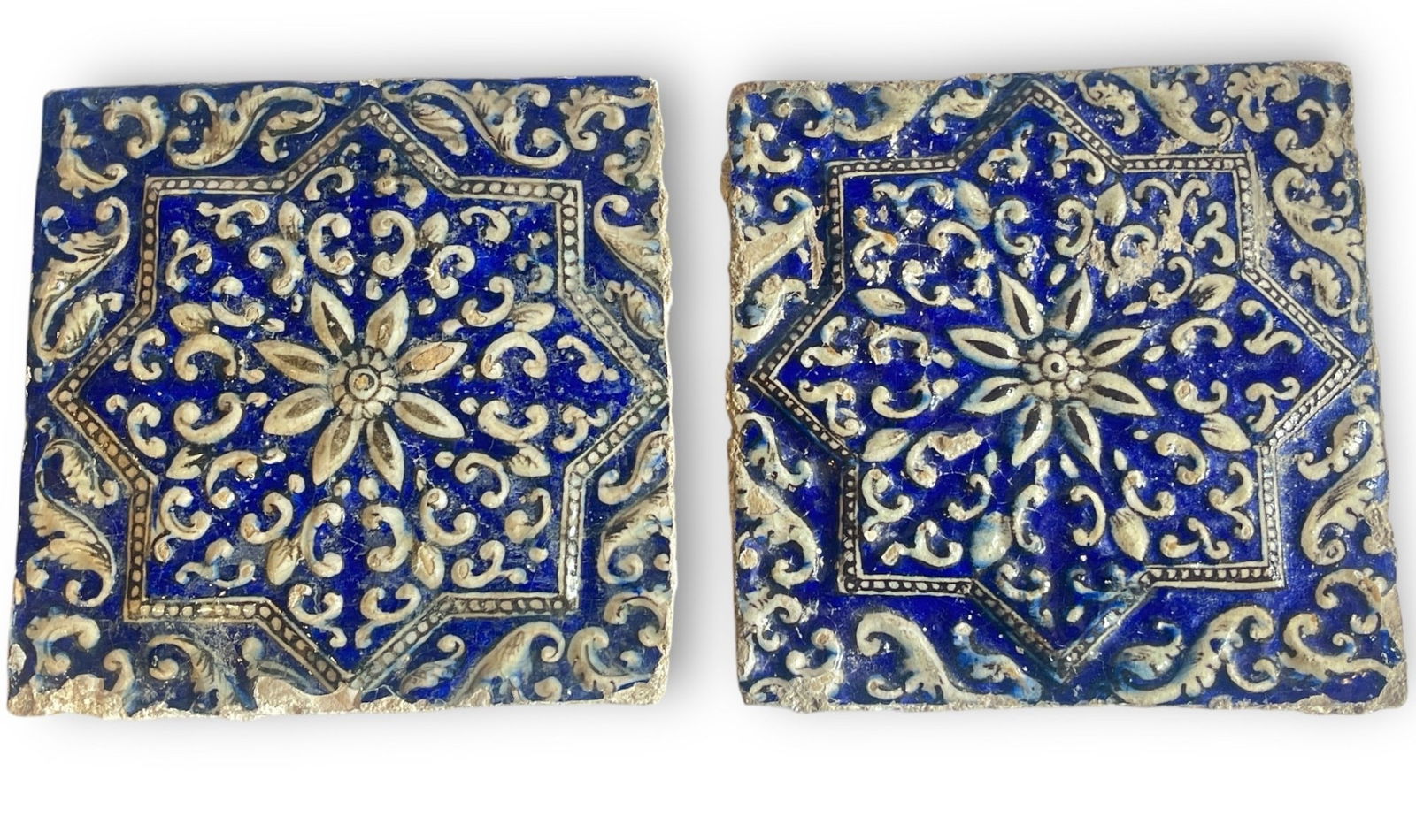 A Pair of Italian Stone Architectural Tiles, Majolica ? (1 of 3)