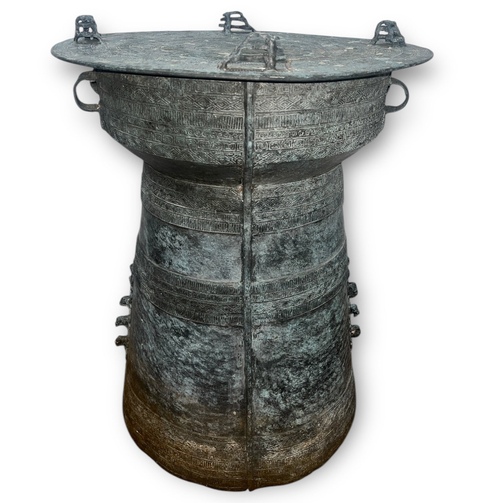 A Bronze Burmese / Tibetan Bronze Rain Drum (1 of 5)
