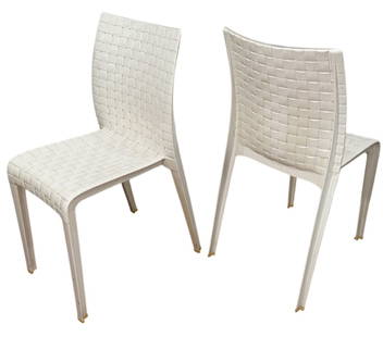 TOKUJIN YOSHIOKA "Ami Ami" Chair, KARTELL, Pair: 33" H to back x 18" H to seat x 14" W x 17" D. Makers mark on back side of chair.