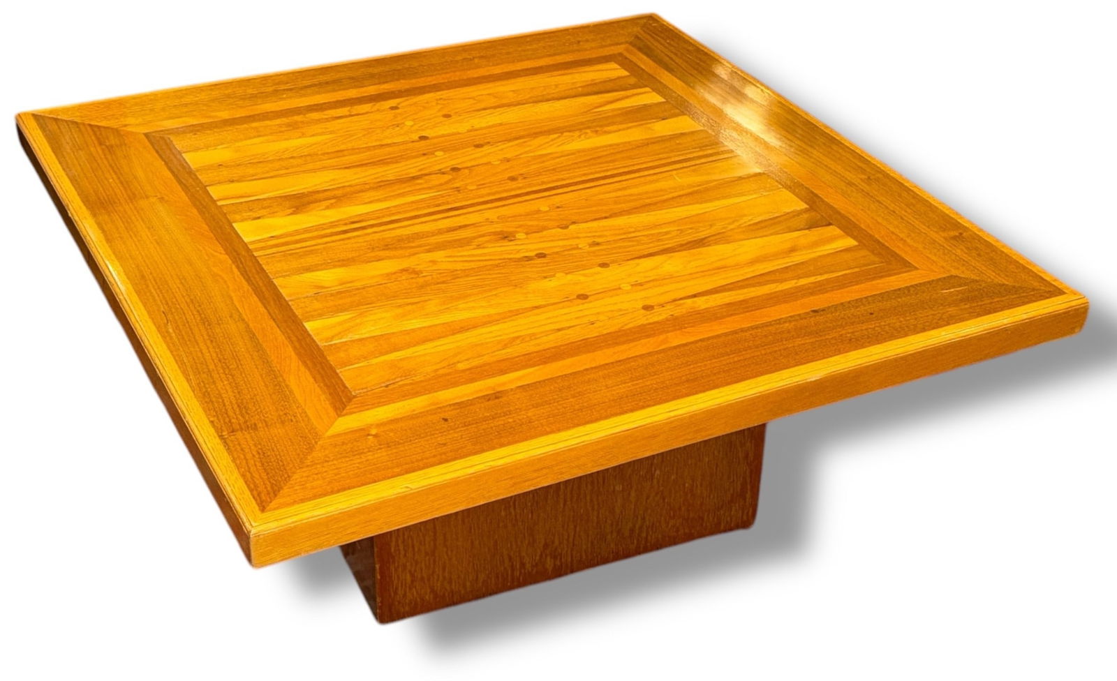 Post Modern Game Table: 16" H x 38" W x 38" D.