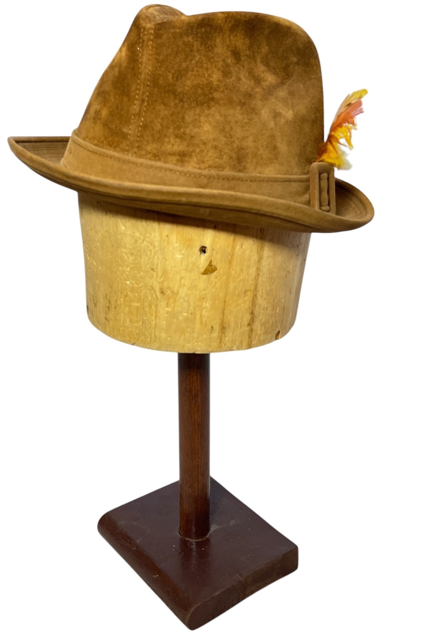 Primitive Wooden Hat Mold and Mens DOBBS Hat (1 of 4)