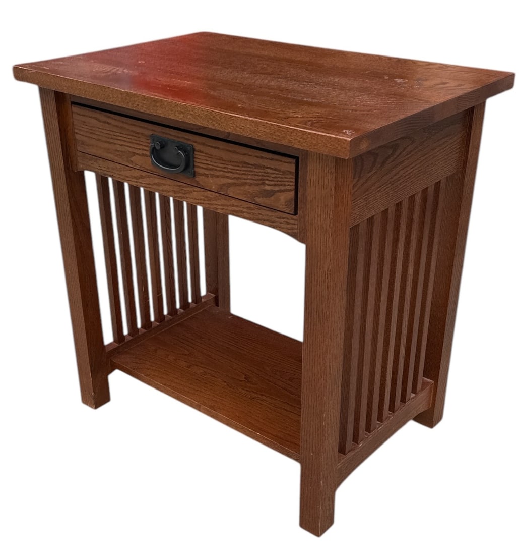 An ARTS & CRAFTS Style Oak Night Stand (1 of 4)