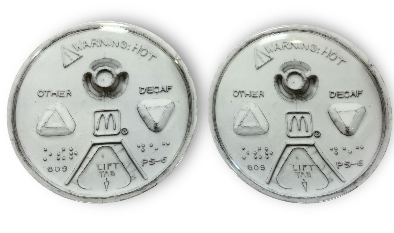 Two TOM SACHS By LIGNE BLANCHE For LIMOGES McDonalds Plates: Each plate measures 8.5" DIA overall. Box measures 9" x 9". Both retain their original boxes.