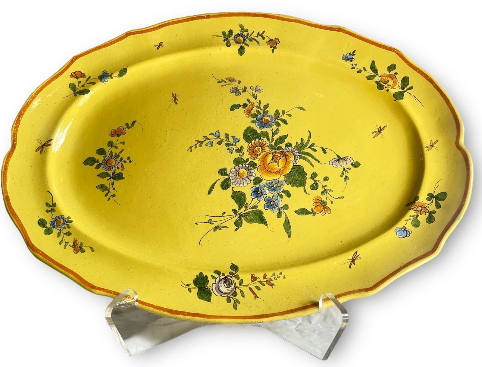 Vintage Yellow Serving Platter Italian? (1 of 3)