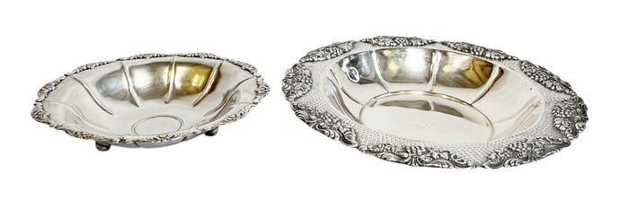 Two South American Sterling Silver Footed Bowls
