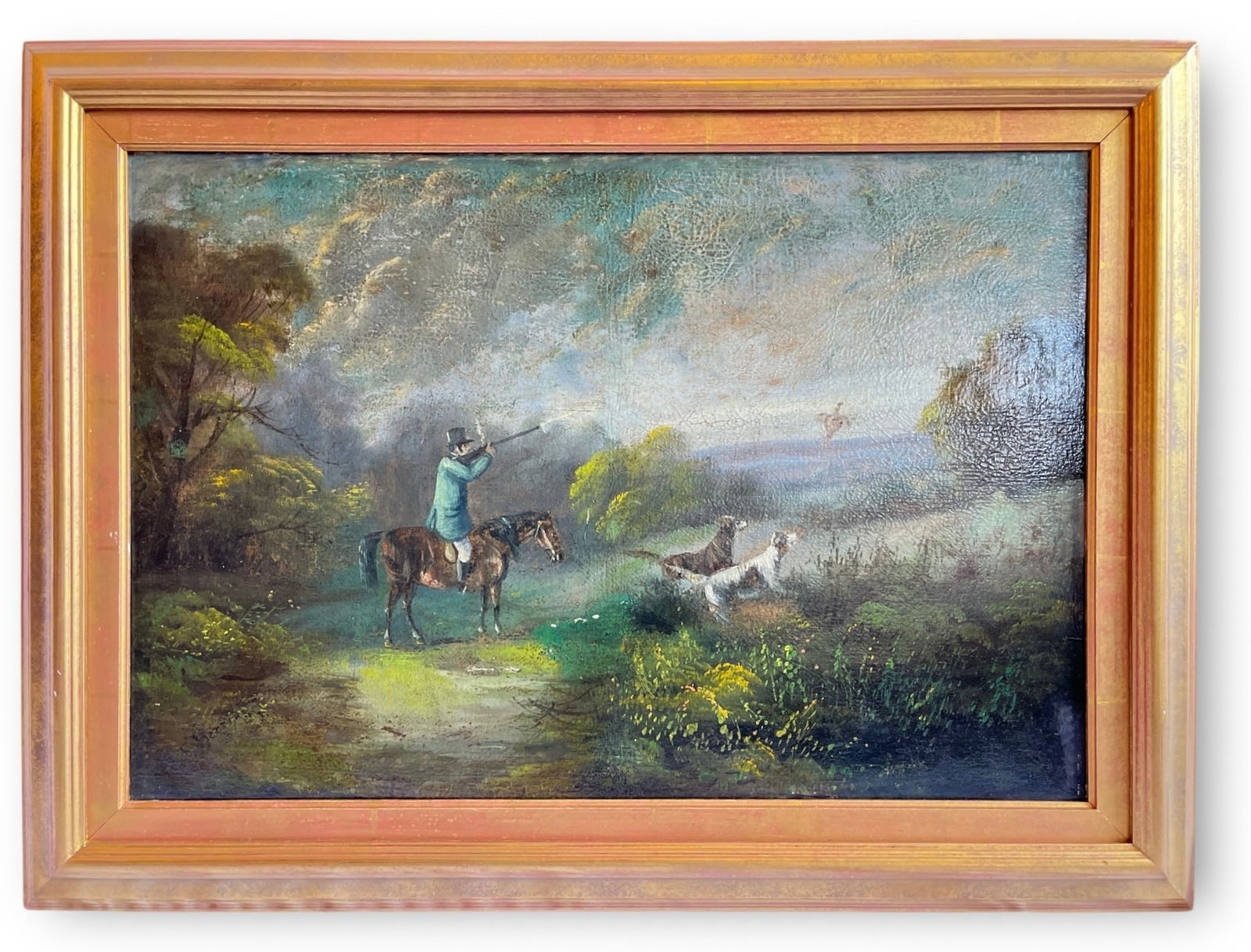 After JOHN FREDERICK HERRING Hunting Scene, Signed w/ Note (1 of 5)