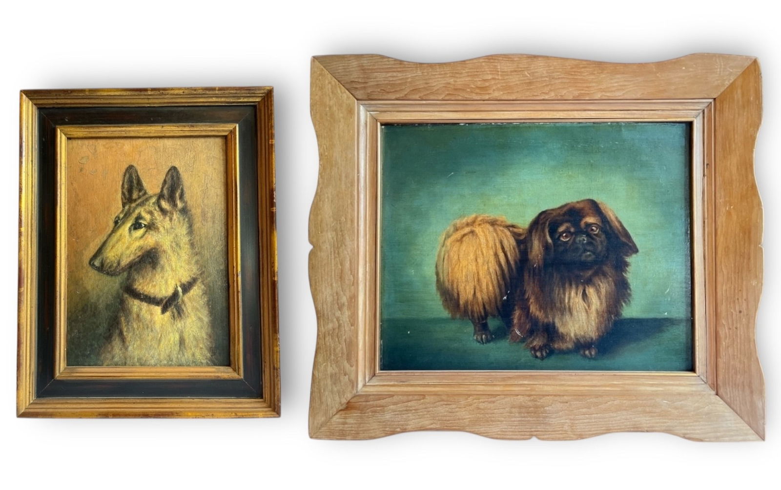 Two Oil on Board Dog Portraits (1 of 3)