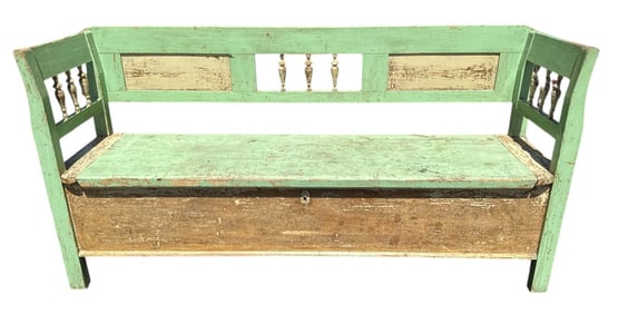 An Antique Swedish Settle Bench
