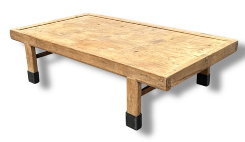 Monumental Rustic French Country Pine Coffee Table