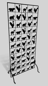 1950s Wrought Iron Animal Screen After JEAN TOURET For ATELIER MAROLLES