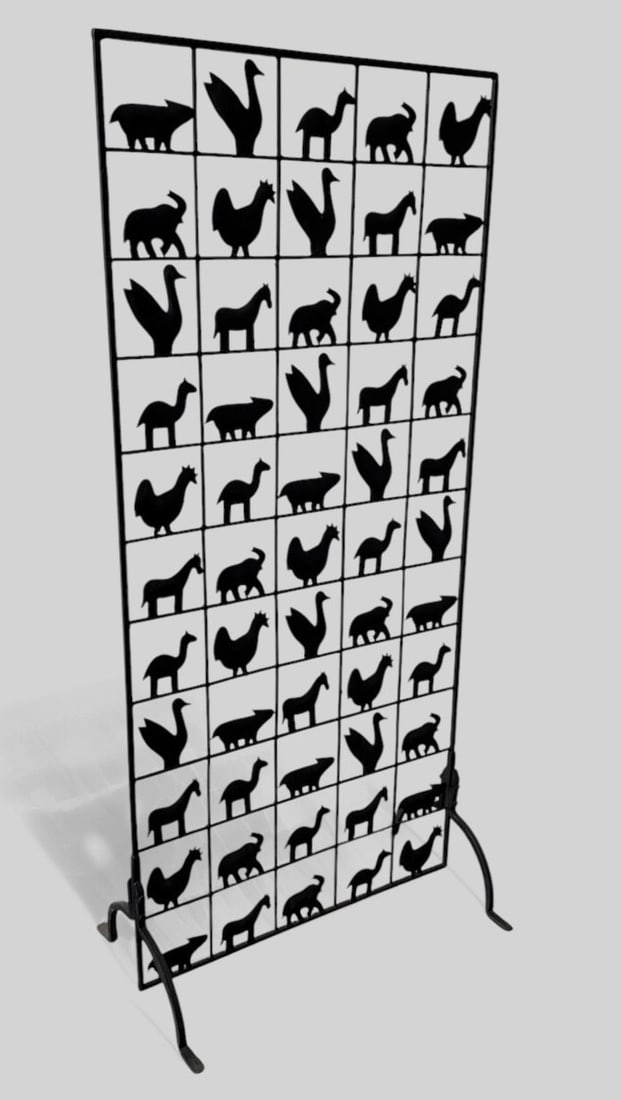 1950s Wrought Iron Animal Screen After JEAN TOURET For ATELIER MAROLLES (1 of 7)