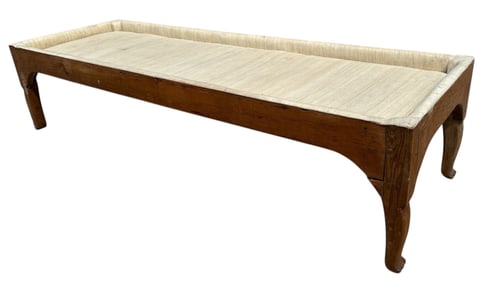 An Antique Walnut Occasional Table / Footboard Bench