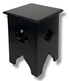 A European Arts and Crafts Ebonized Wood Stool