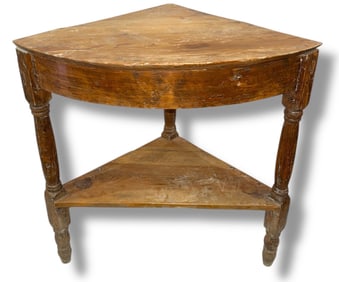 A 19th Century European Pine Corner Table