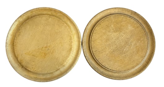Two Round Primitive Swedish Bread Boards