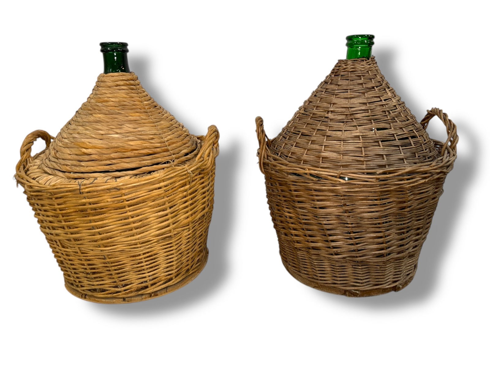 Two Large French Woven Rattan Demijohns (1 of 5)