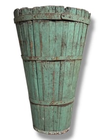 An Early Oak Slat Harvesting Basket