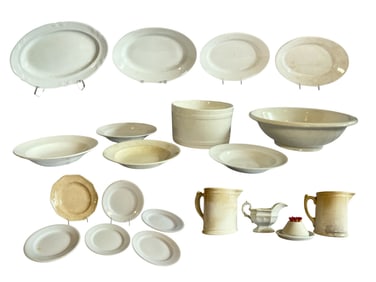 A Large Collection of English Ironstone Serveware