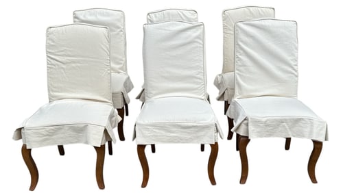 Set of Six CRATE & BARREL Upholstered Dining Chairs