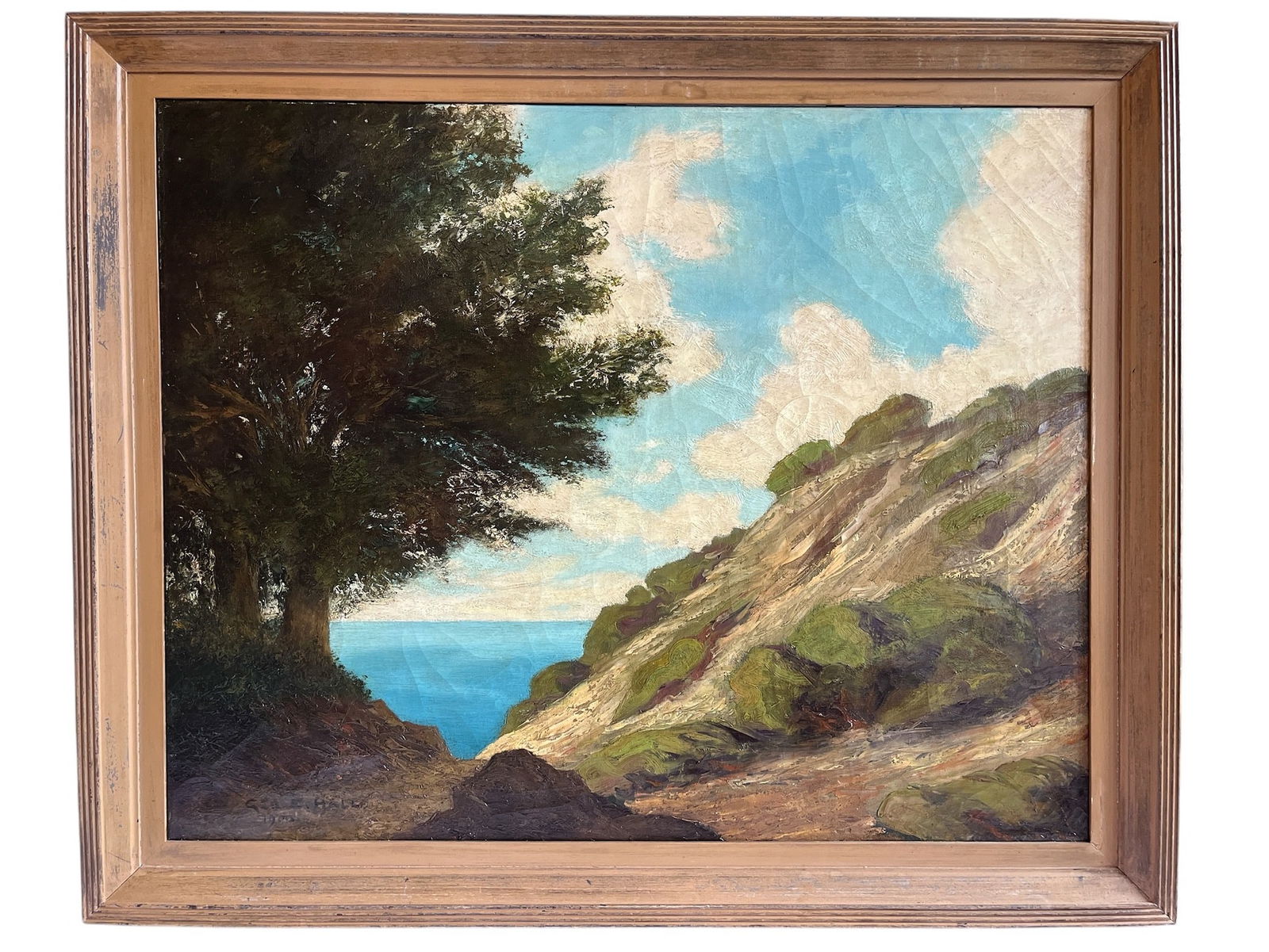 A Signed 1906 Oil on Canvas Landscape Painting, Dunes (1 of 3)