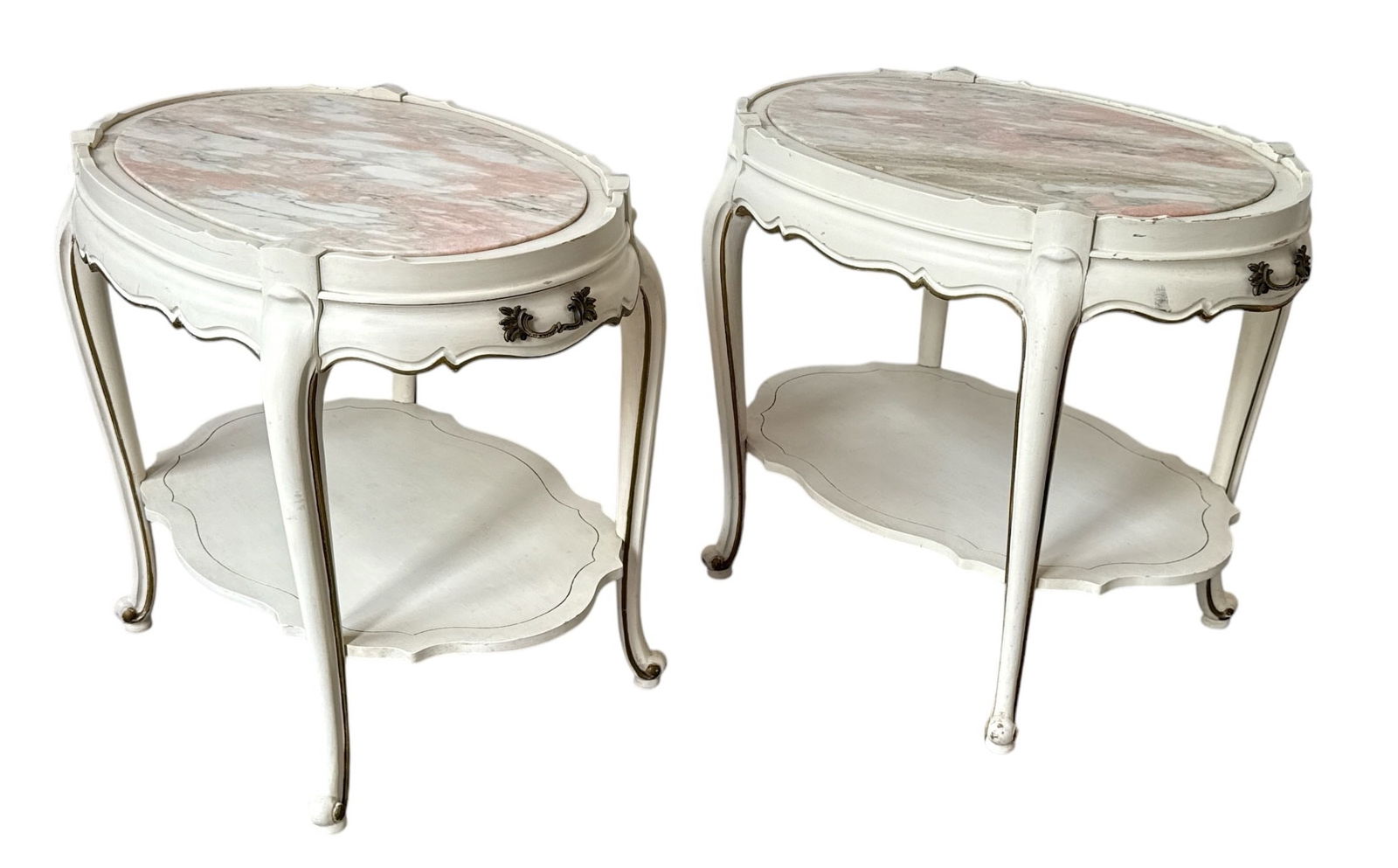 Marble Top French Provincial End Tables (1 of 5)