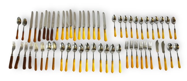 A Large Collection of Vintage Bakelite Flatware