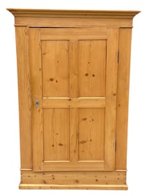 A Large Antique European Pine Wardrobe