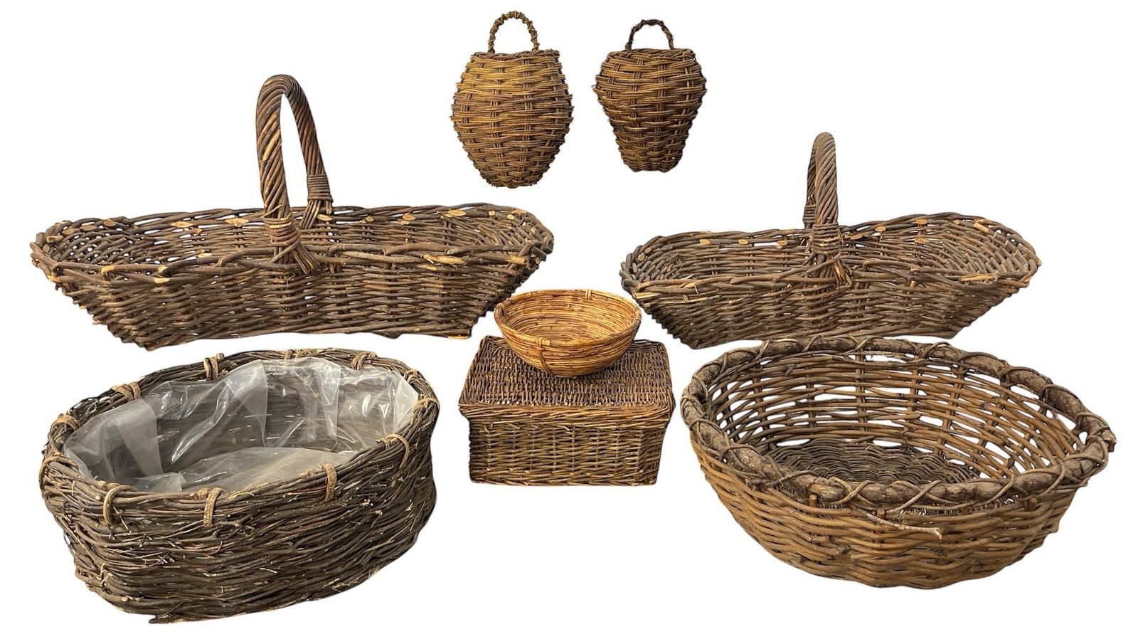 A Large Collection of French and European Wicker Baskets (1 of 4)