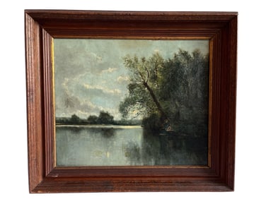19th C British Landscape Oil on Canvas