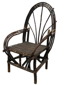 An Antique Children's Willow Bentwood Chair