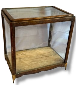 A Small Oak Glass Display Case