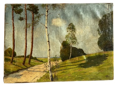 Early 20th C Landscape Oil Painting